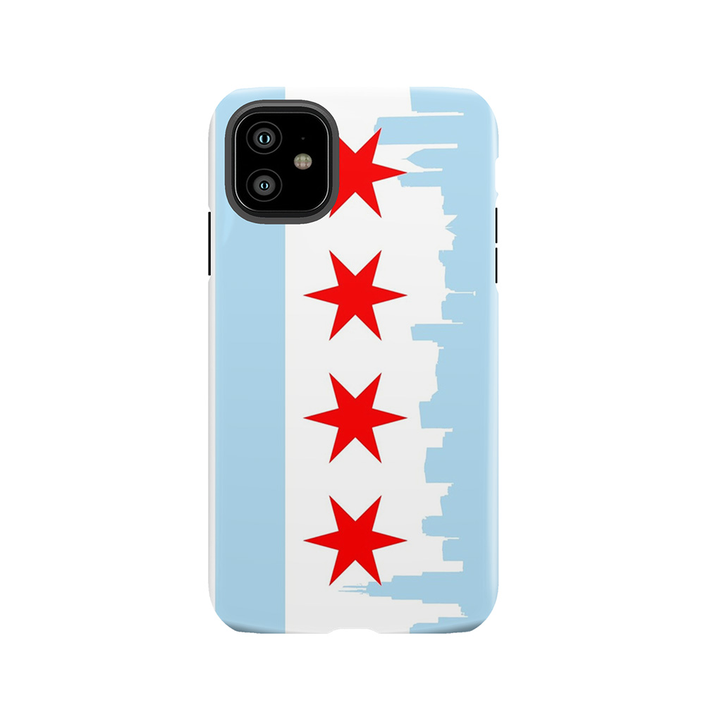 Chicago Skyline Flag Tough Phone Case