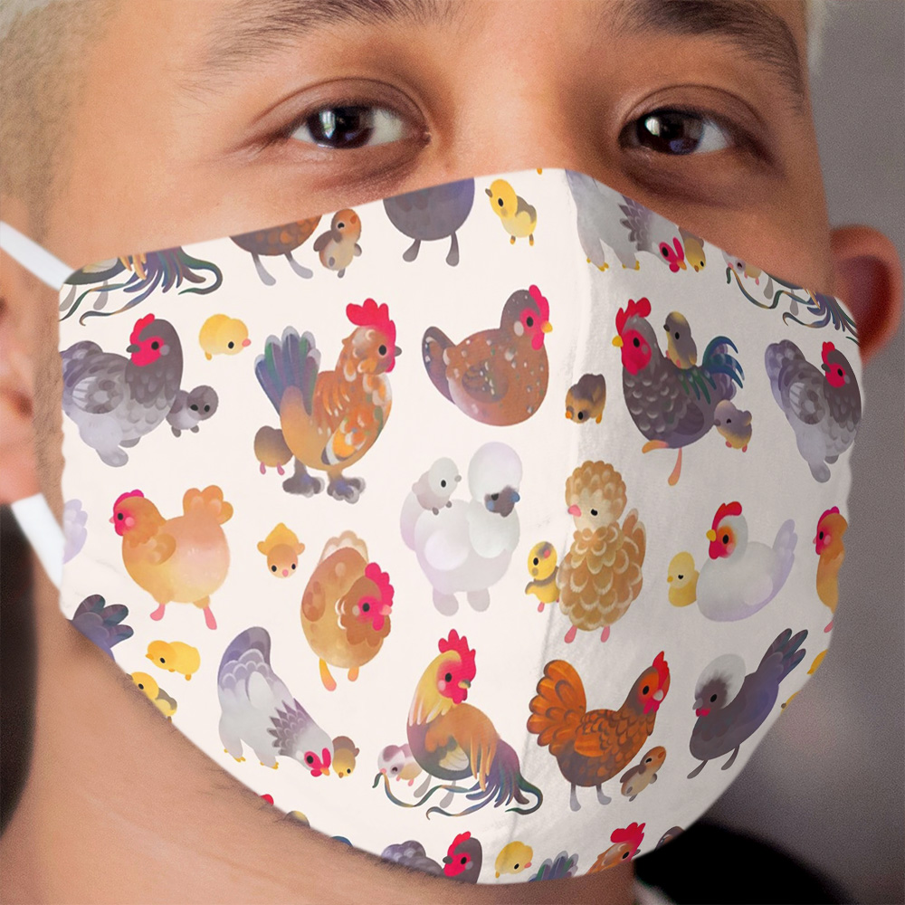 Chicken and Chick Cloth Face Mask