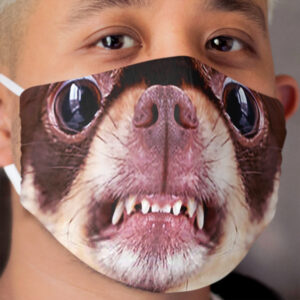 Chihuahua aggressive dog snarling and looking angry Animals Gifts Safe Face protection covering Men Women Cloth Face Mask