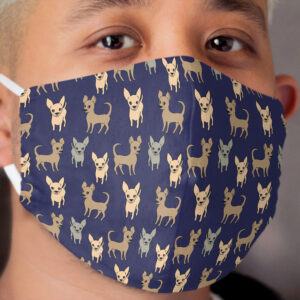 Chihuahua chihuahuas - navy blue Cloth Face Mask