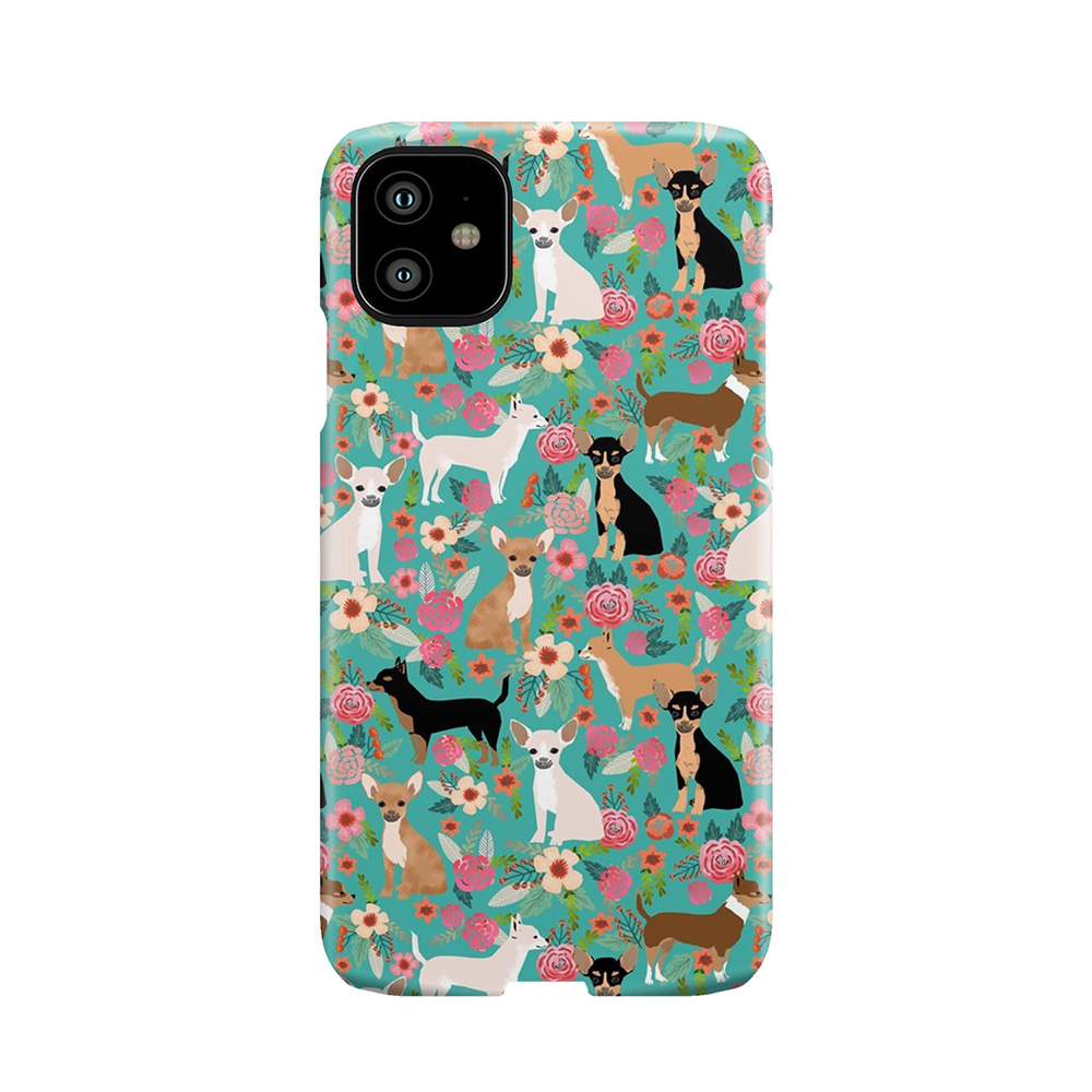 Chihuahua Dog Breed Floral Pet Gifts Perfect Present For Chihuahuas Pure Breed Phone Case