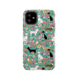Chihuahua Dog Breed Floral Pet Gifts Perfect Present For Chihuahuas Pure Breed Tough Phone Case