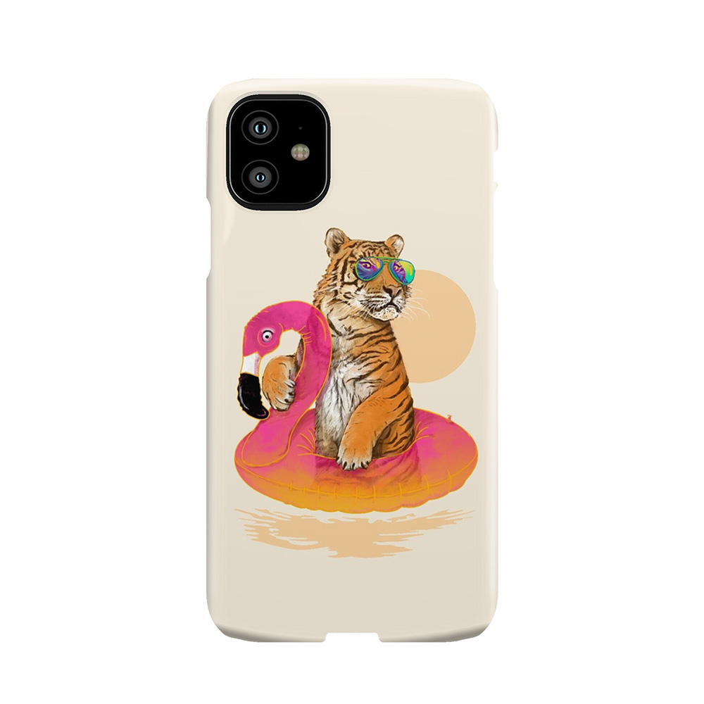 Chillin, Flamingo Tiger Phone Case