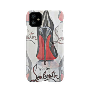 Christian Louboutin Red Bottom Black Heel Graffiti Style Phone Case