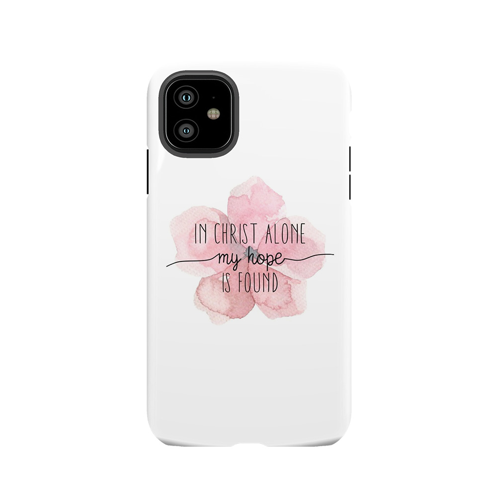 Christian Quote Watercolor Flower Tough Phone Case