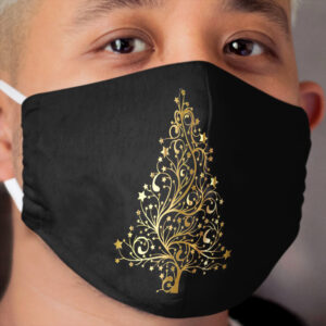Christmas Gold Tree Cloth Face Mask
