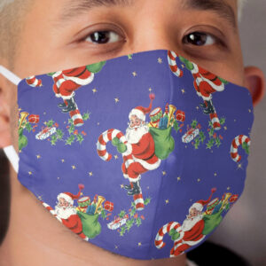 Christmas Santa Claus Pattern Cloth Face Mask