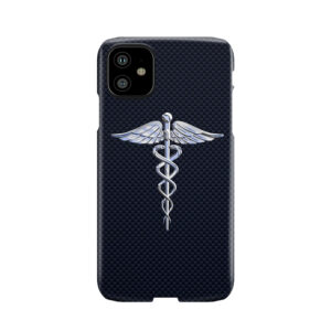 Chrome Like Medical Caduceus Snakes Phone Case