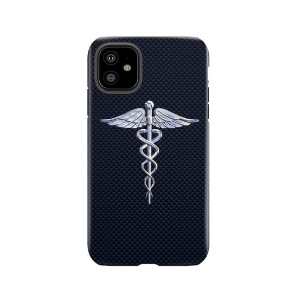 Chrome Like Medical Caduceus Snakes Tough Phone Case