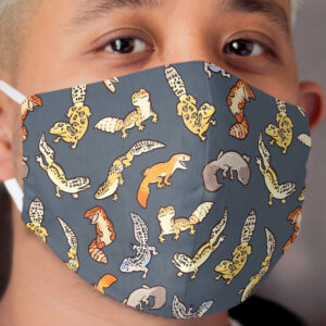 chub geckos in dark grey Cloth Face Mask