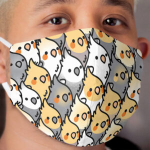 Chubby Cockatiel Party Cloth Face Mask