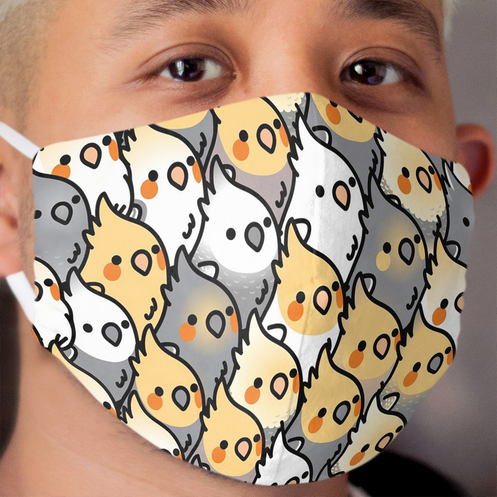 Chubby Cockatiel Party Cloth Face Mask