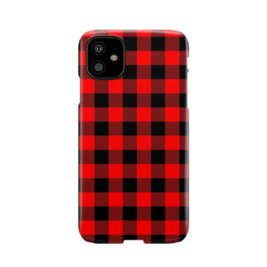 Classic Dark Red And Black Lumberjack Buffalo Plaid Fabric Phone Case