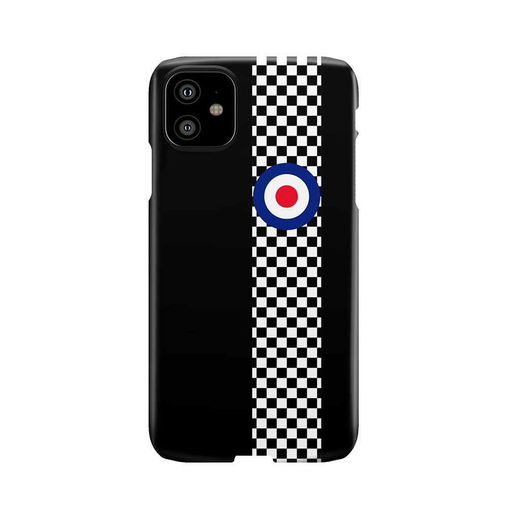 Classic Target Roundel Racing Checkers Phone Case