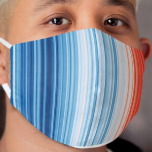 Climate Change & Global Warming Temperature Stripes Cloth Face Mask