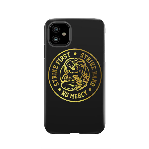Cobra Kai Tri-Blend Unisex Heather Black with distressed aged retro look print - Kobra Kai - Retro 80s and 90s Vintage Movie Tough Phone Case