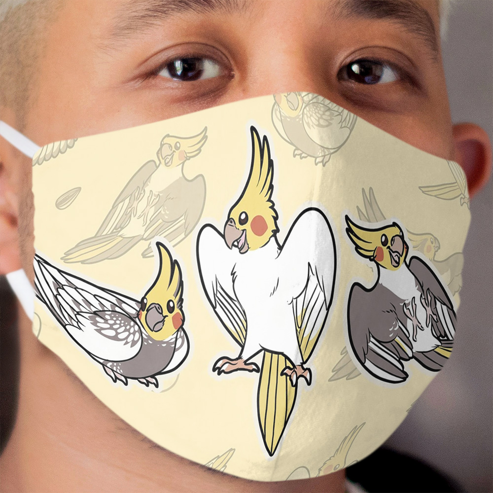 Cockatiel Party! (3) Cloth Face Mask