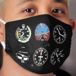Cockpit Six Dials Flight Simulator Pilot Cloth Face Mask