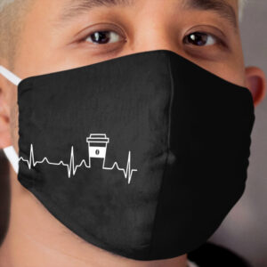 Coffee Heartbeat Coffee Cup Caffeine Lovers Cloth Face Mask