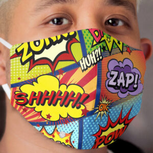 Colorful Comic Book Panels Cloth Face Mask