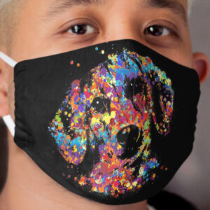 Colorful Dachshund dog - Doxie Cloth Face Mask