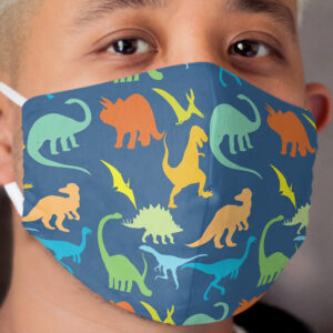 Colorful Dinosaur Pattern Cloth Face Mask
