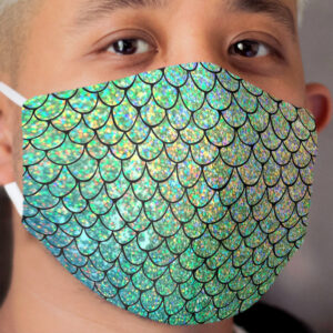 Colorful Glitter Mermaid Scales Cloth Face Mask