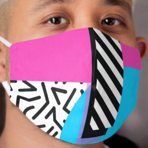 Colorful Retro Memphis Abstract Cloth Face Mask