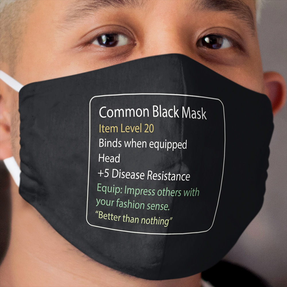 Common Black Cloth Face Mask