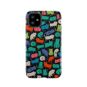 Cool Cats. Funny Cute Colorful Pet Design. Tough Phone Case