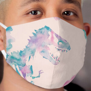 Cool Watercolors Jurassic Cloth Face Mask