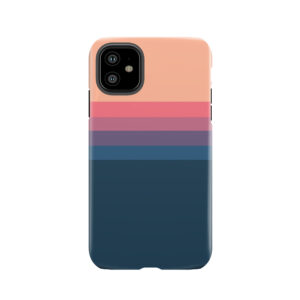 Coral Blue Color Blocks Pattern Tough Phone Case