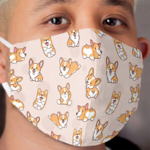 Corgi Puppy Fun Cloth Face Mask