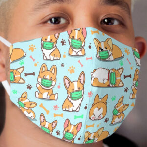 Corgi Quarantine Funny Cloth Face Mask 2