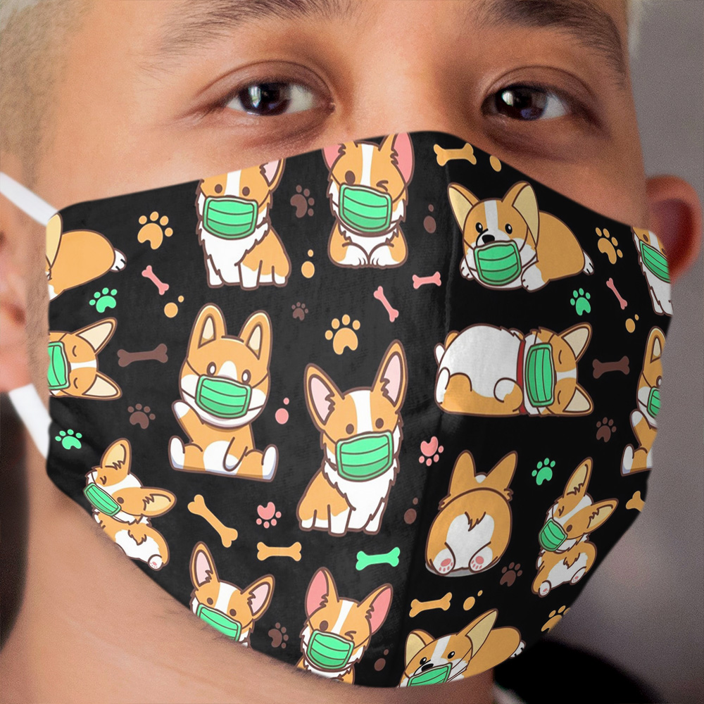 Corgi Quarantine Funny Cloth Face Mask