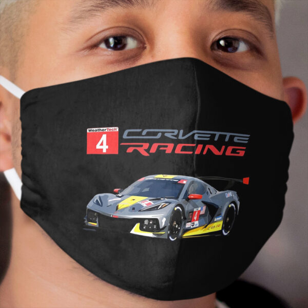 Corvette C8 Race Car GTLM #4 Cloth Face Mask