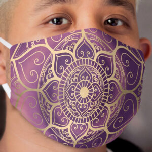 Cosmic Gold Mandala Cloth Face Mask