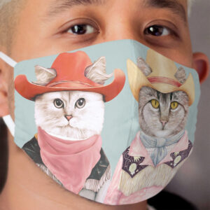 Cowboy Cats Cloth Face Mask