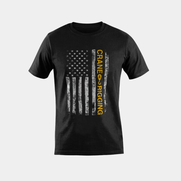 Crane Operator Rigger American Flag Gift T-Shirt