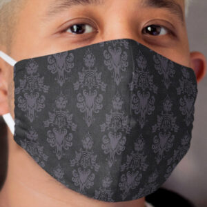 Creepy Wallpaper, Grey Cloth Face Mask