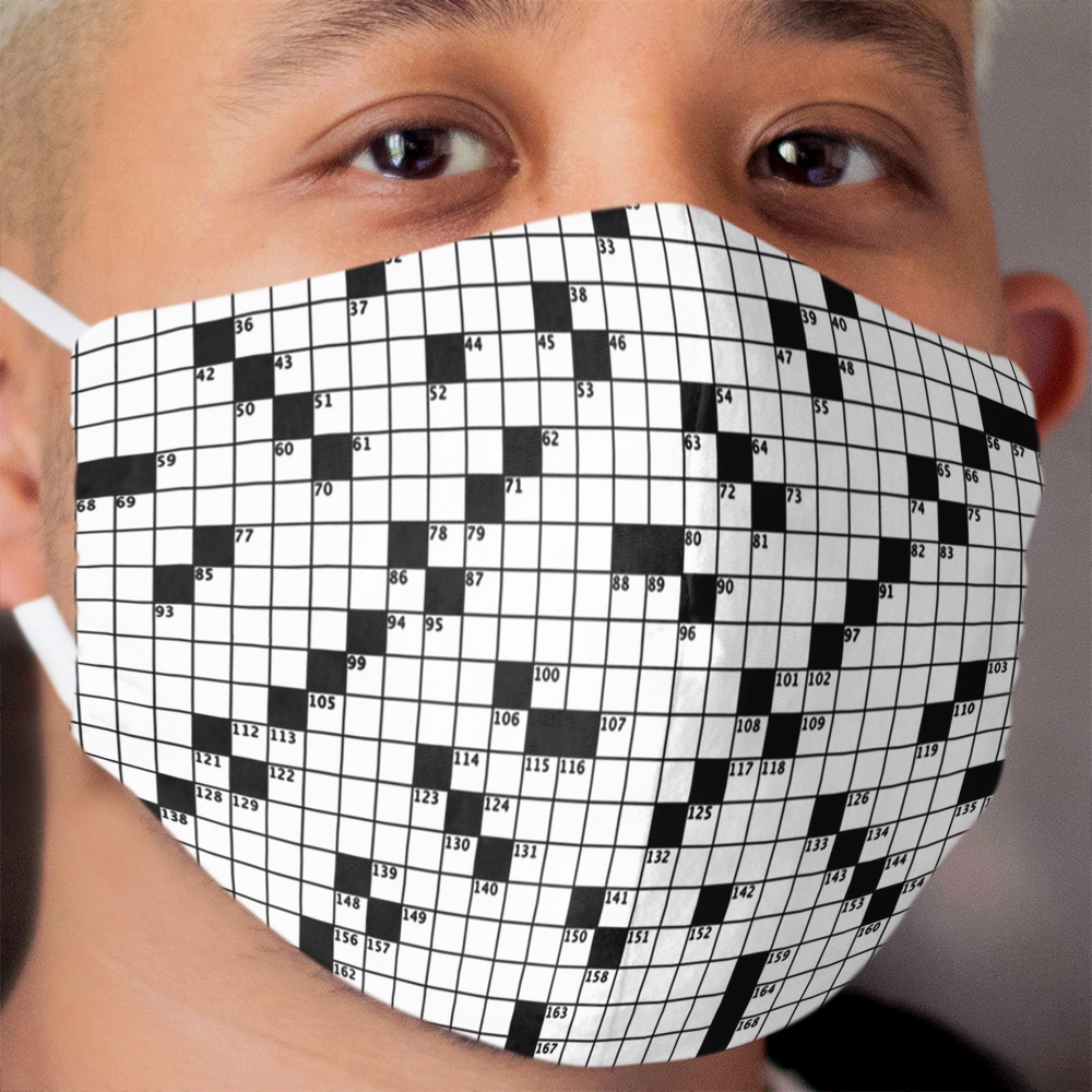 Crossword Puzzle Cloth Face Mask