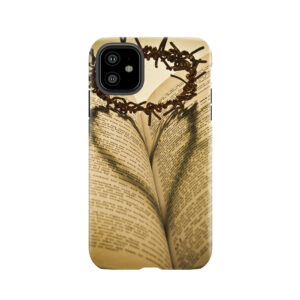 Crown Of Thorns With Open Bible Tough Phone Case