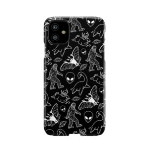 Cryptid Pattern (Black Background) Phone Case