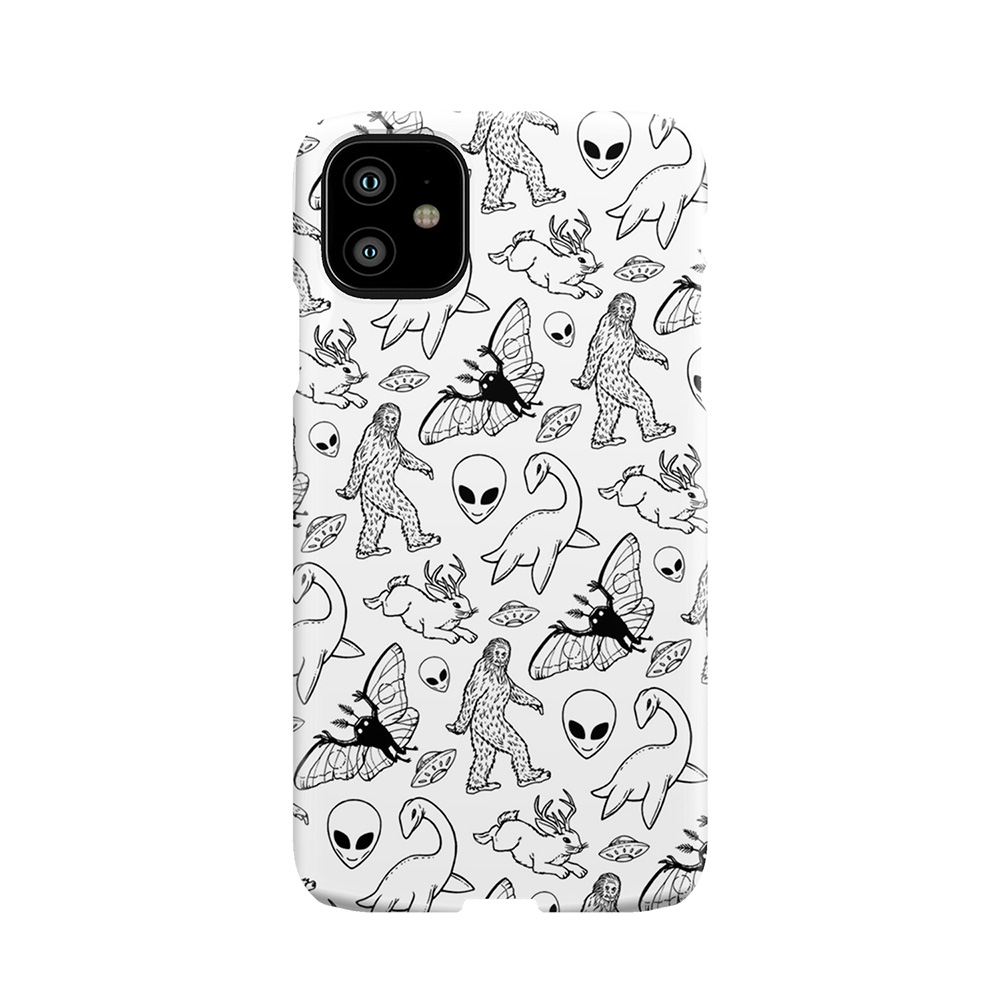 Cryptid Pattern (White Background) Phone Case Chief Tshirt