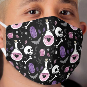 Crystals and Skulls Cloth Face Mask