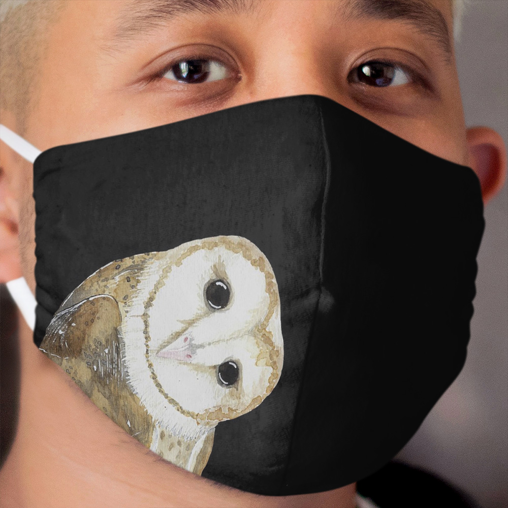 Curious Barn Owl Cloth Face Mask