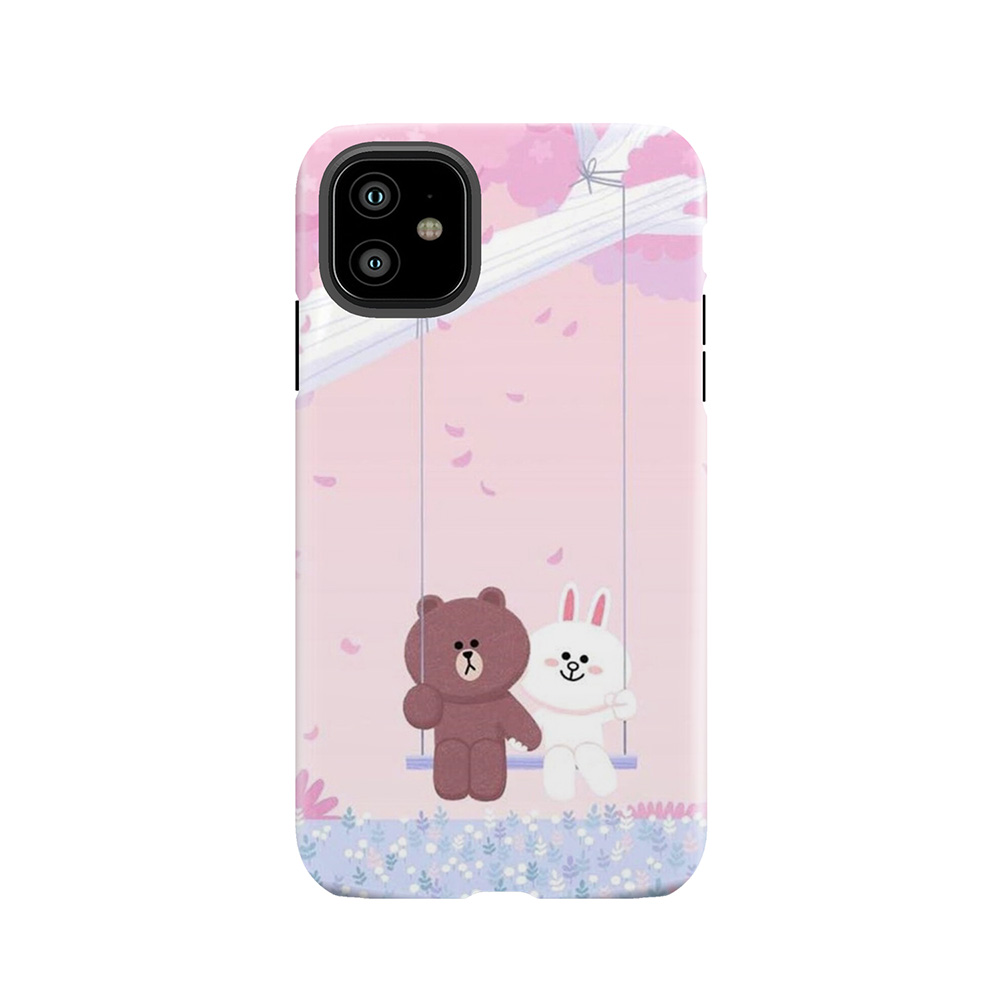Cute Brown And Cony Swing Tough Phone Case