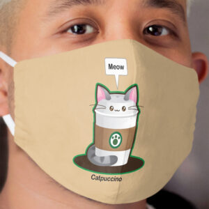 Cute Cat Coffee Cloth Face Mask