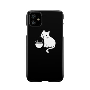 Cute Cat Eating Ramen Phone Case