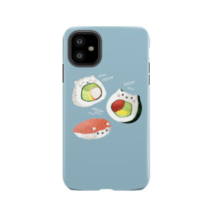 Cute Cat Sushi Rolls Tough Phone Case